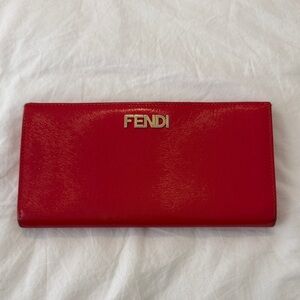 Authentic Fendi red wallet